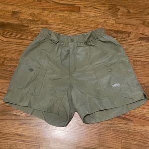 Aftco fishing shorts, army green